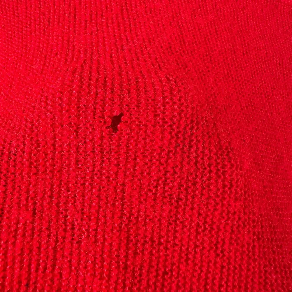 Vintage Izod Lacoste Sweater Mens Large Grandpa Christmas Red Vneck USA *READ*